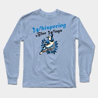 Blue Jay bird on a tree branch Long Sleeve T-Shirt